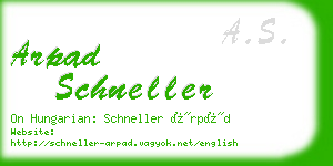 arpad schneller business card